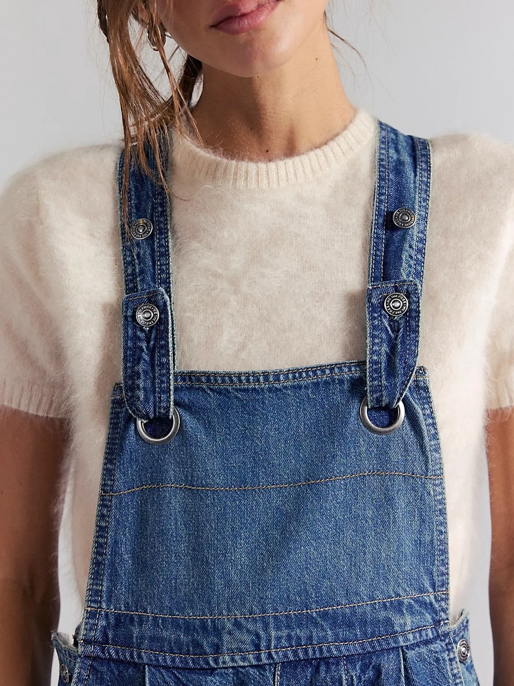 We The Free Denim Overalls in Deep Blue - Picture 2 of 9